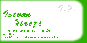 istvan hirczi business card