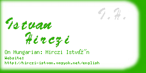 istvan hirczi business card